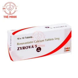 Zyrova 5 Zydus Cadila - Thuốc điều trị tăng cholesterol nguyên phát
